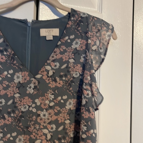 NWOT LOFT cap sleeve floral dress size XXSP - Picture 5 of 9